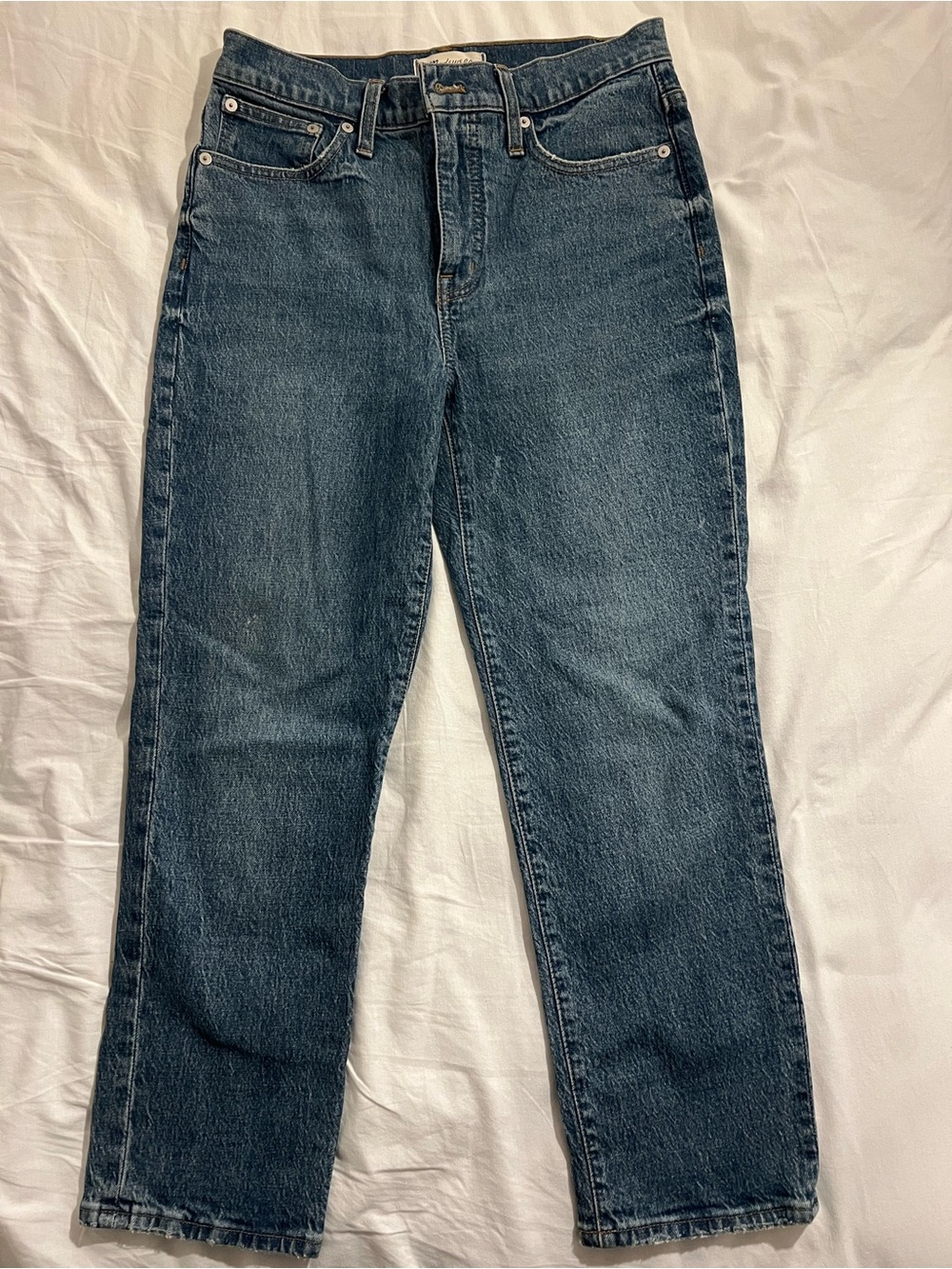 Madewell Classic Straight Leg Women Jeans in Dark Blue